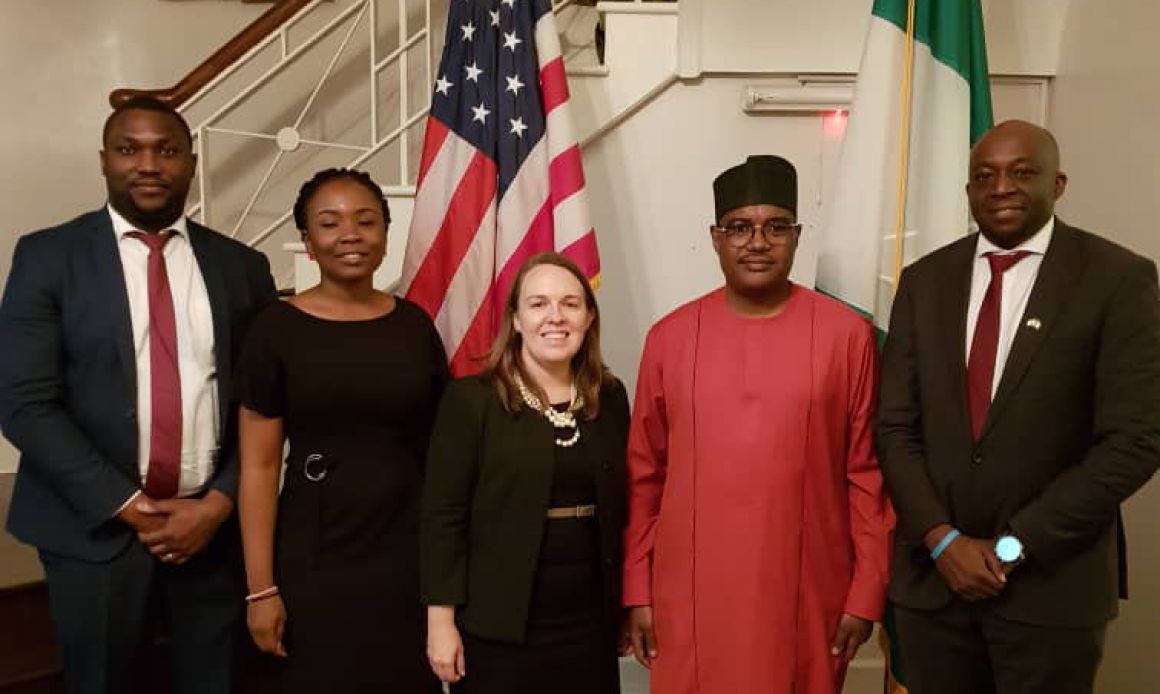 From left- Otuya Okecha( Chief Strategy Officer, BCN),Ibrahim Dikko (Chief Executive Officer, BCN), Shannon Roe (Country Manager, Sub-Saharan Africa, USTDA), Taba Brown (TA- CEO, BCN) and Josh Egba (Country Representative West Africa,USTDA).